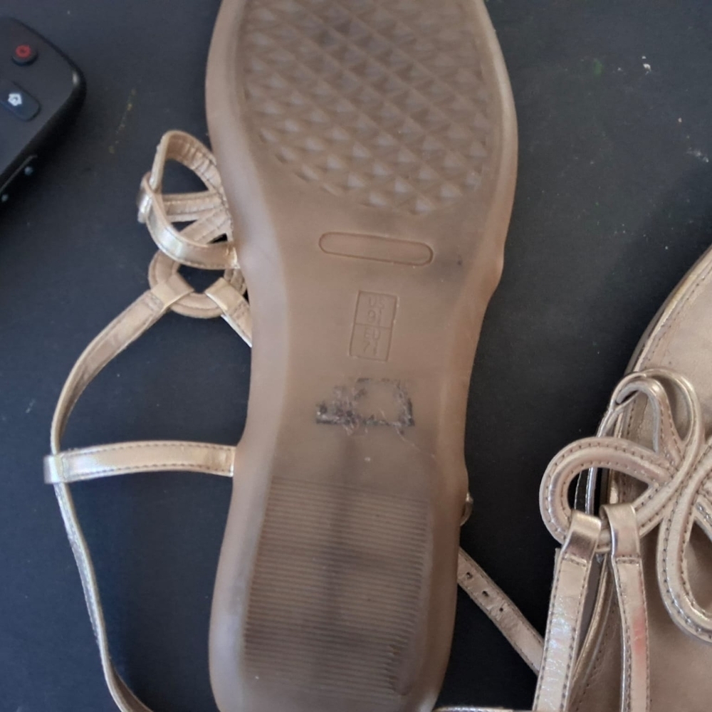 AEROSOLES Gold Women's Sandals - Picture 9 of 11